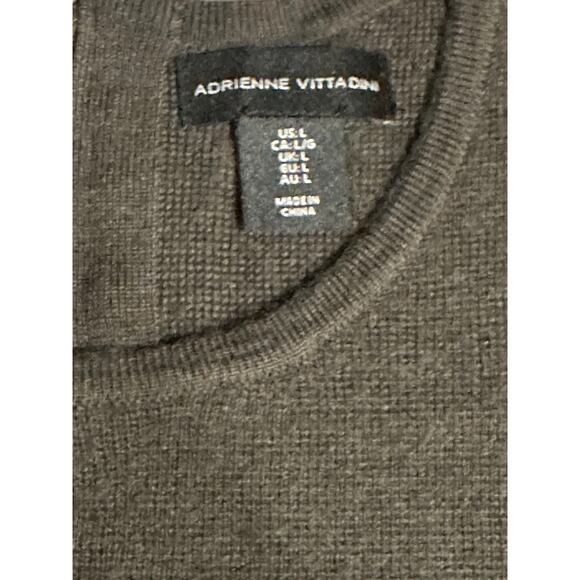 Adrienne Vittadini Women’s Sweater Dress Large Olive Green Merino Wool Blend - Picture 6 of 7